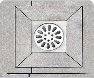 地漏鋪磚回字留縫工藝