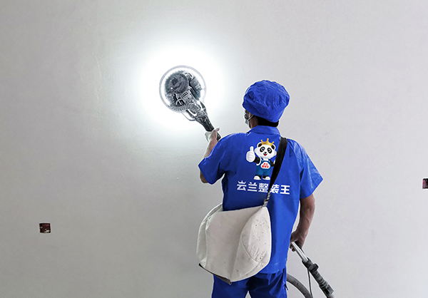 墻頂面自吸式打磨工藝